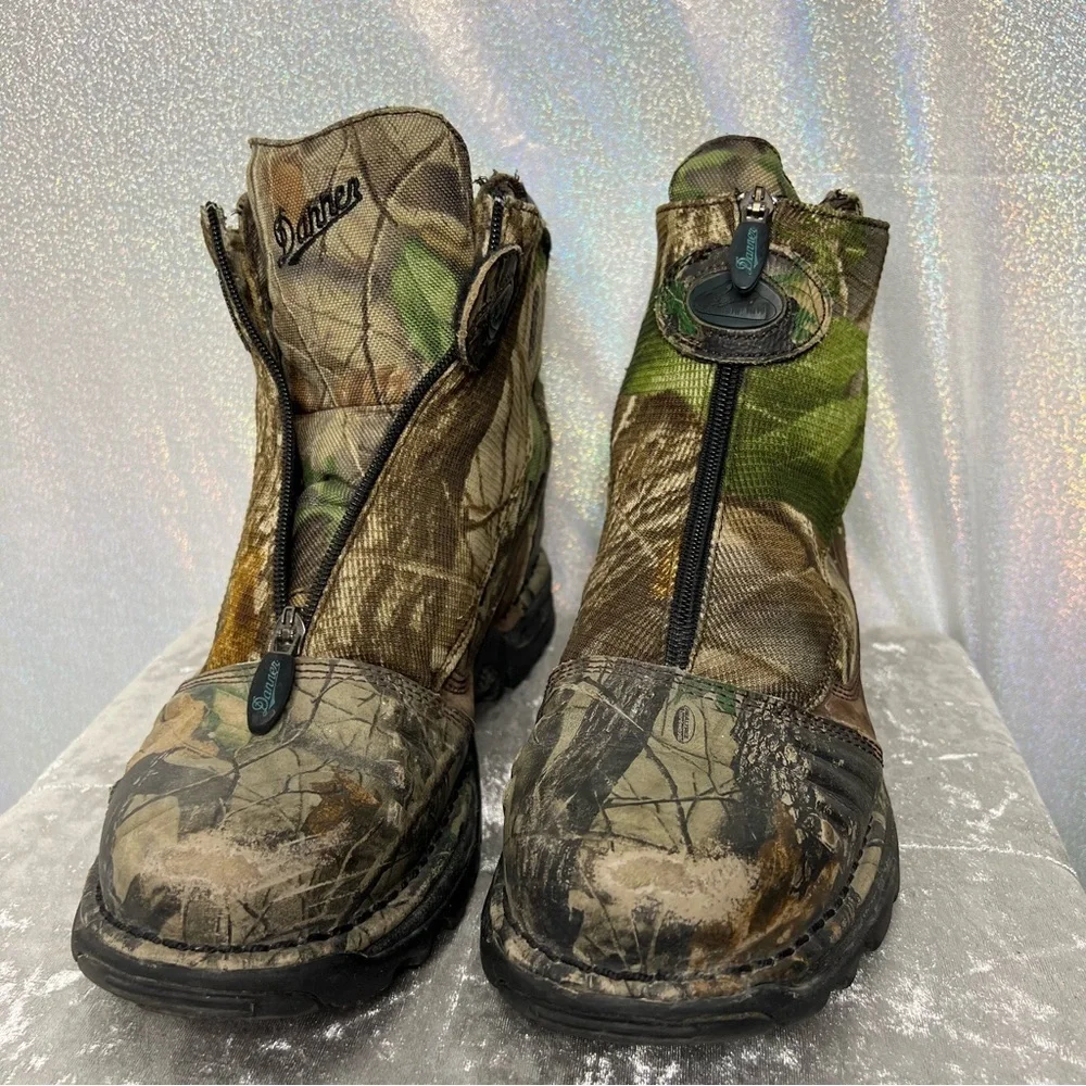 Danner boots camouflage green tree realistic camo hunting fishing outdoors hike